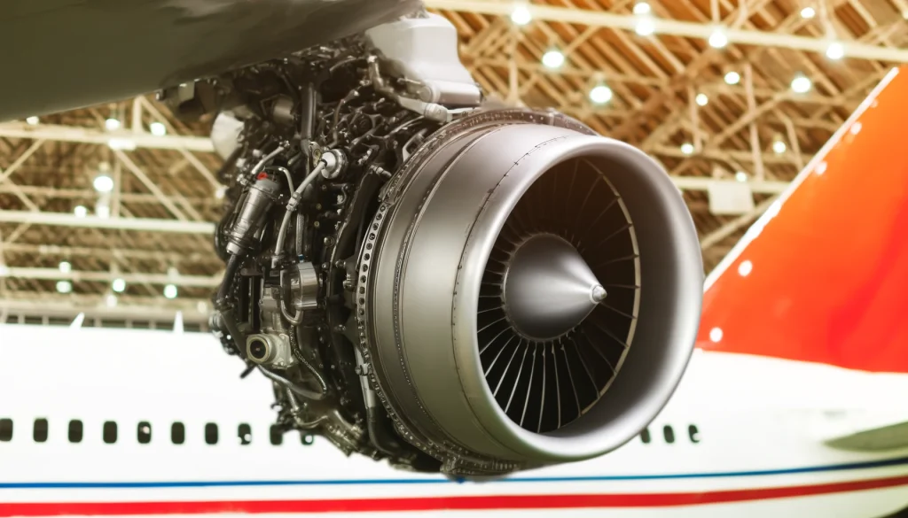 Image of an airplane engine